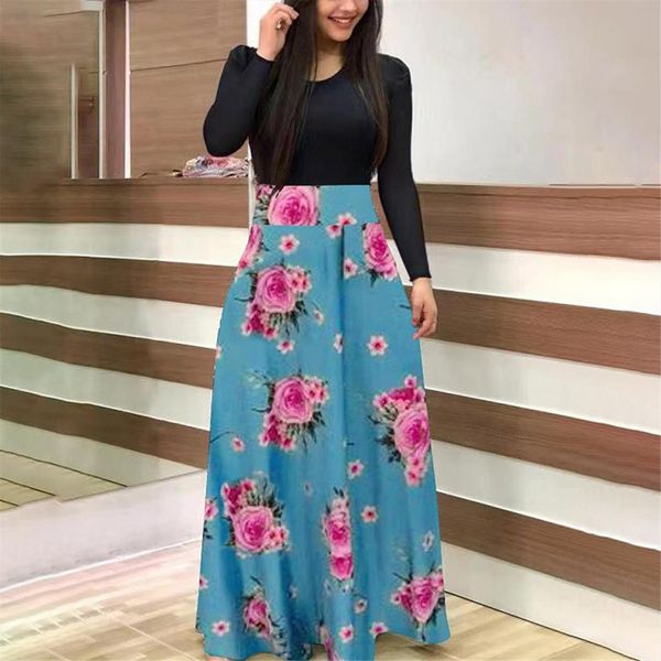 long sleeve floral print casual women dress vintage plus size beach boho loose r5, Black;gray
long sleeve floral print casual women dress vintage plus size beach boho loose r5, Black;gray
