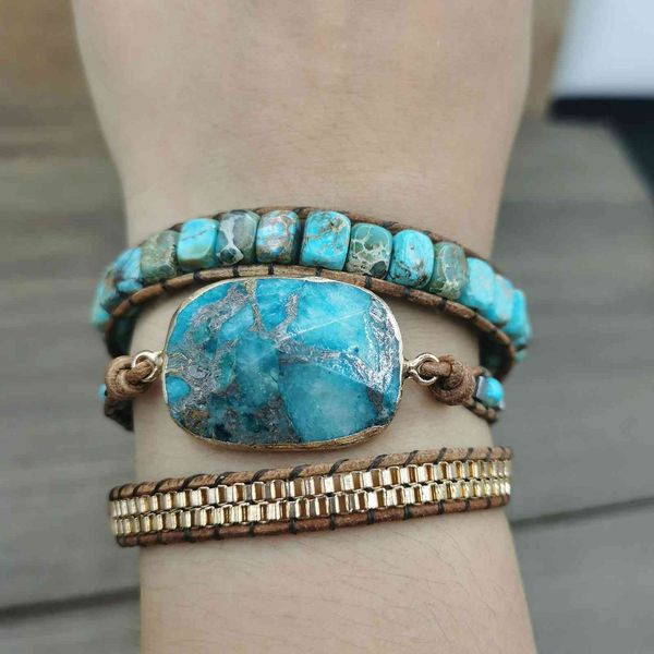 bangles bracelets selling imperial pine bracelet corner cut golden thread wrapped multi-layer hand woven leather, Black
bangles bracelets selling imperial pine bracelet corner cut golden thread wrapped multi-layer hand woven leather, Black