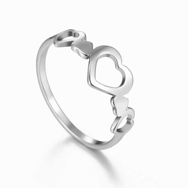 stainless steel love ring band jewelry young girl gift gold plating hollow heart with hearts design rings, Silver
stainless steel love ring band jewelry young girl gift gold plating hollow heart with hearts design rings, Silver