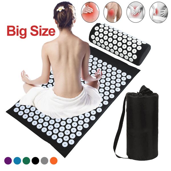 73x42.5cm yoga acupressure mat and pillow set massage relax back neck and foot muscles stress and pain relief acupuncture mat
73x42.5cm yoga acupressure mat and pillow set massage relax back neck and foot muscles stress and pain relief acupuncture mat