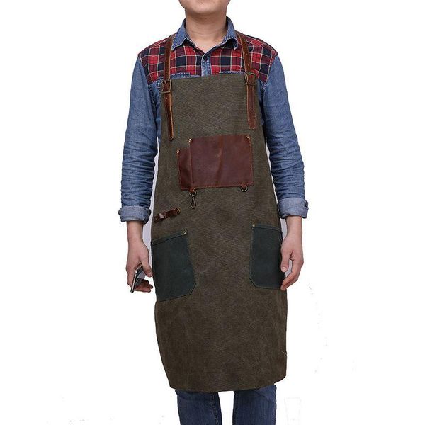 canvas apron vintage wear-resistant waterproof genuine leather cotton canvas cafe bakery bar gardening chef high-end work apron
canvas apron vintage wear-resistant waterproof genuine leather cotton canvas cafe bakery bar gardening chef high-end work apron