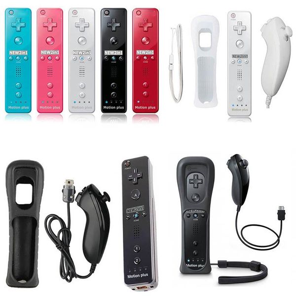 2 in 1 wireless remote gamepad controller for wii nunchuk built-in motion plus gamepad with silicone case motion sensor
2 in 1 wireless remote gamepad controller for wii nunchuk built-in motion plus gamepad with silicone case motion sensor