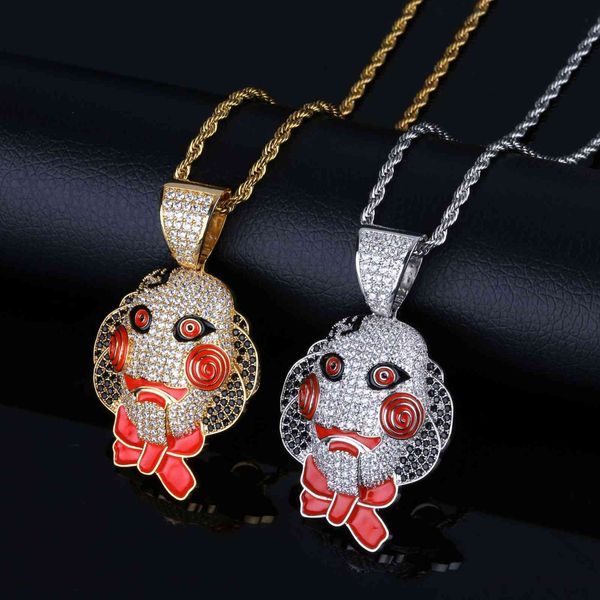 necklace electric saw thrilling jigsaw mask doll pendant, Silver
necklace electric saw thrilling jigsaw mask doll pendant, Silver