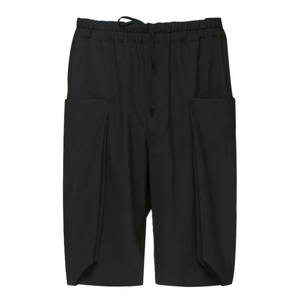 men's shorts summer black elastic waist oversized pocket design youth fashion trend versatile personality, White;black
men's shorts summer black elastic waist oversized pocket design youth fashion trend versatile personality, White;black