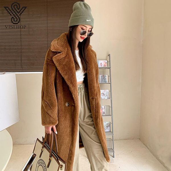 women's fur & faux visi hop vs5502 max teddy bear 2021 australia cashmere long style wool streetwear winter lady covercoat alpaca plasz, Black
women's fur & faux visi hop vs5502 max teddy bear 2021 australia cashmere long style wool streetwear winter lady covercoat alpaca plasz, Black