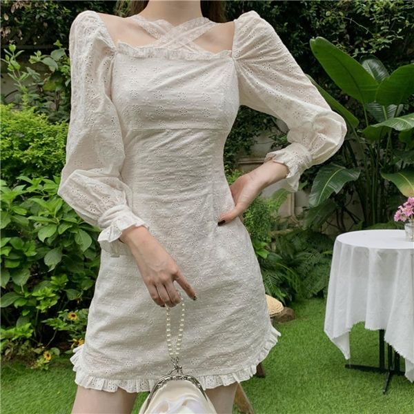 casual dresses lace halter neck square collar package hip long seeve hollow out dress women 2021 white short french retro, Black;gray
casual dresses lace halter neck square collar package hip long seeve hollow out dress women 2021 white short french retro, Black;gray