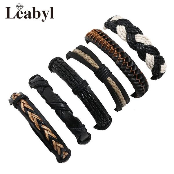 tennis leabyl classic vintage series diy handmade leathers strap 6 pcs/set punk bracelet rope braided leather for men, Golden;silver
tennis leabyl classic vintage series diy handmade leathers strap 6 pcs/set punk bracelet rope braided leather for men, Golden;silver
