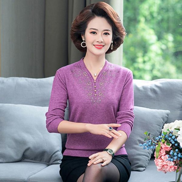 women's sweaters v-neck diamond knitted jumper mother knit 4xl bottoming pullover middle-aged women oversize autumn winter vintage swea, White;black
women's sweaters v-neck diamond knitted jumper mother knit 4xl bottoming pullover middle-aged women oversize autumn winter vintage swea, White;black