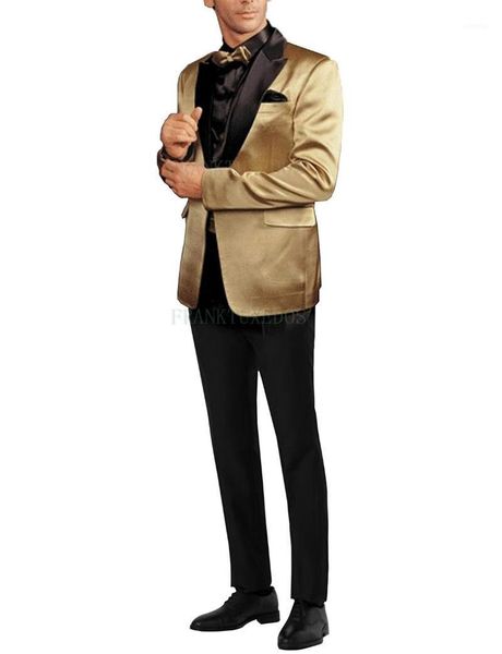 gold wedding men suits black peaked lapel groom tuxedos two piece custom made suit (jacket + pants) men's & blazers, White;black
gold wedding men suits black peaked lapel groom tuxedos two piece custom made suit (jacket + pants) men's & blazers, White;black