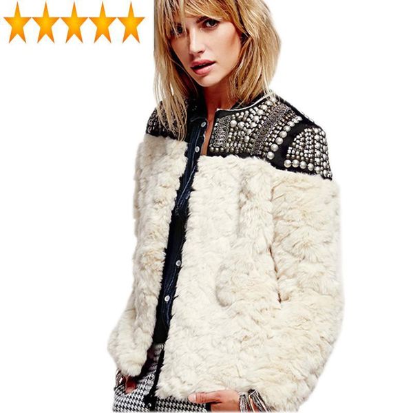 women's fur & faux europe 2021 fashion brand women winter wool coat beige long sleeve beading patchwork thick warm jackets and coats s2, Black
women's fur & faux europe 2021 fashion brand women winter wool coat beige long sleeve beading patchwork thick warm jackets and coats s2, Black