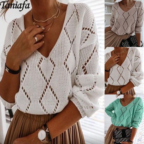 fashion women's sweater pullovers ladies casual v-neck hollow out knitted sweaters, White;black
fashion women's sweater pullovers ladies casual v-neck hollow out knitted sweaters, White;black