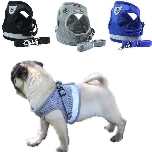 dog collars & leashes 4 colors safety harness with leash set for puppy cat xs-xl reflective mesh harnesses vest small dogs 120cm
dog collars & leashes 4 colors safety harness with leash set for puppy cat xs-xl reflective mesh harnesses vest small dogs 120cm