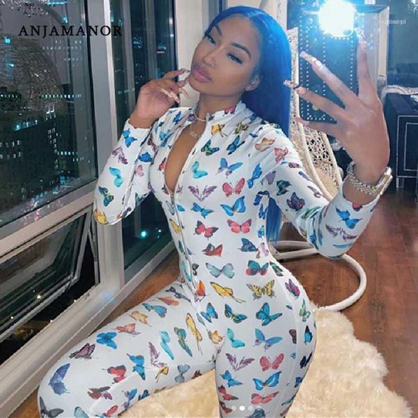 women's jumpsuits & rompers anjamanor butterfly print long sleeve bodycon for women 2021 club outfits one piece active wear d37-331, Black;white
women's jumpsuits & rompers anjamanor butterfly print long sleeve bodycon for women 2021 club outfits one piece active wear d37-331, Black;white