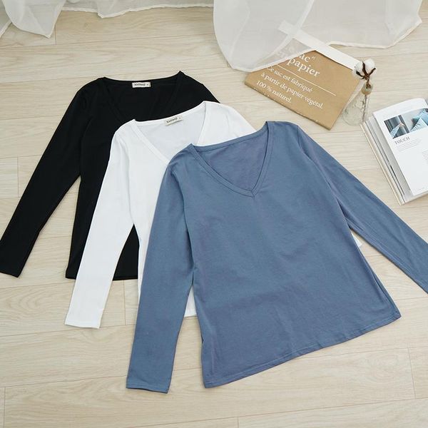 women's blouses & shirts 1pcs/2pcs pack soft long sleeve bottoming shirt woman blouse v-neck girls basic undershirt m30166, White
women's blouses & shirts 1pcs/2pcs pack soft long sleeve bottoming shirt woman blouse v-neck girls basic undershirt m30166, White
