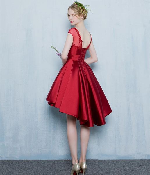 new 2021 sale scoop neck satin high low cocktail lace up elegant prom es navy blue pink red party dpfk, Black
new 2021 sale scoop neck satin high low cocktail lace up elegant prom es navy blue pink red party dpfk, Black