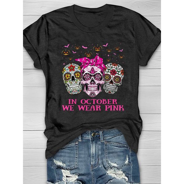 ladies t-shirt skull bowknot print basic style harajuku summer casual street round neck short sleeve comfortable clothing, White
ladies t-shirt skull bowknot print basic style harajuku summer casual street round neck short sleeve comfortable clothing, White