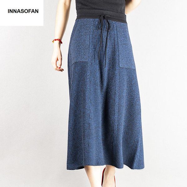 skirts innasofan warm knitted skirt women autumn winter long a-skirt high waist fashion high-end chic with pockets, Black
skirts innasofan warm knitted skirt women autumn winter long a-skirt high waist fashion high-end chic with pockets, Black