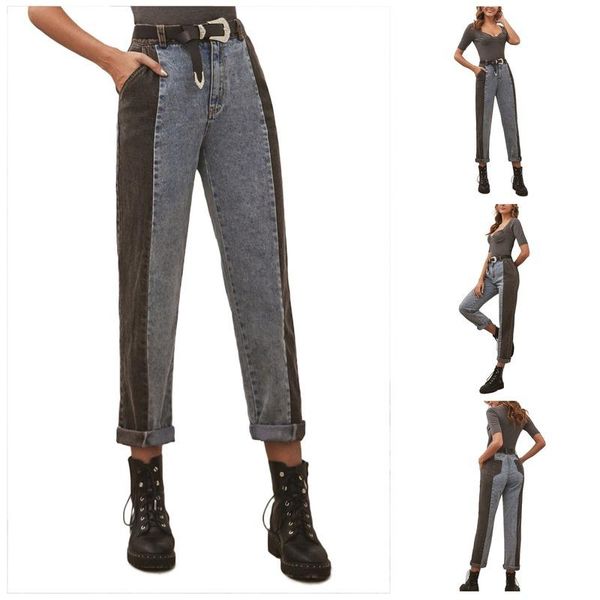 women's jeans 2021 women high waist harem straight denim pants mom fall street blue black patchwork colorblock quality trousers
women's jeans 2021 women high waist harem straight denim pants mom fall street blue black patchwork colorblock quality trousers
