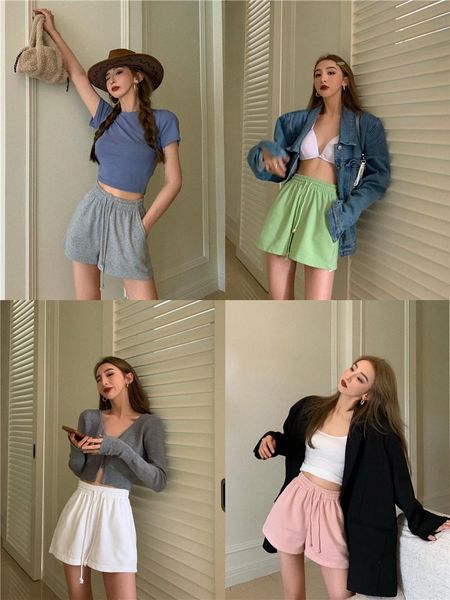 women's shorts sports casual women summer thin elastic hight waist loose fit wide leg a-line pants fashion outwear, White;black
women's shorts sports casual women summer thin elastic hight waist loose fit wide leg a-line pants fashion outwear, White;black
