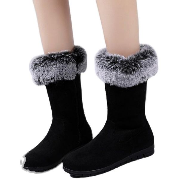 boots women winter casual warm fur mid-calf shoes slip-on round toe wedges snow muje, Black
boots women winter casual warm fur mid-calf shoes slip-on round toe wedges snow muje, Black