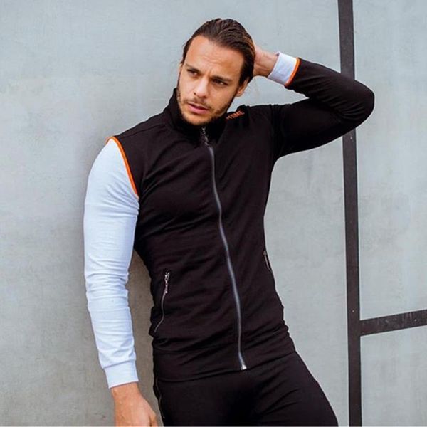 men's t-shirts t-shirt slim long-sleeved zipper design casual sports cotton splicing fitness quick-drying top, White;black
men's t-shirts t-shirt slim long-sleeved zipper design casual sports cotton splicing fitness quick-drying top, White;black