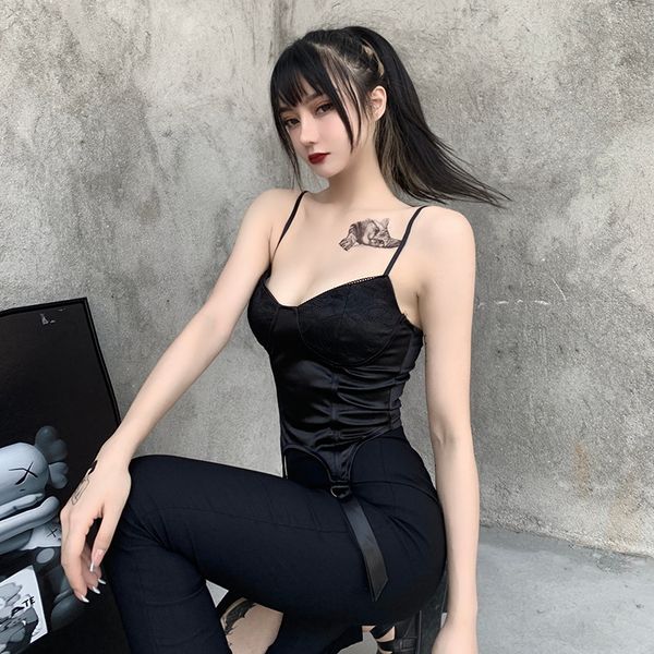 satin black camisole vintage goth spaghetti straps women camis harajuku punk bodycon backless basic crop streetwear, White
satin black camisole vintage goth spaghetti straps women camis harajuku punk bodycon backless basic crop streetwear, White