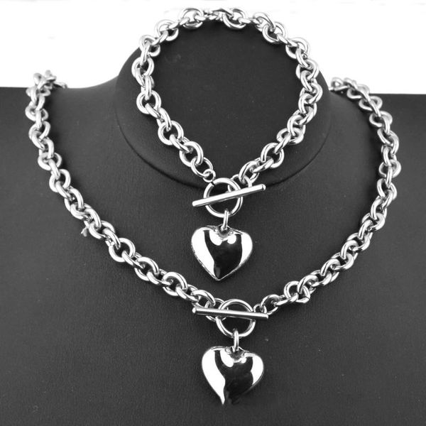 stainless set women necklace jewelry chain heart set bracelet toggle 1 steel vfklq, Silver
stainless set women necklace jewelry chain heart set bracelet toggle 1 steel vfklq, Silver