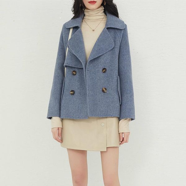 women's wool & blends spring autumn jacket women clothes 2021 elegant alpaca coat casual korean female woolen coats outerwear jlf-2595, Black
women's wool & blends spring autumn jacket women clothes 2021 elegant alpaca coat casual korean female woolen coats outerwear jlf-2595, Black