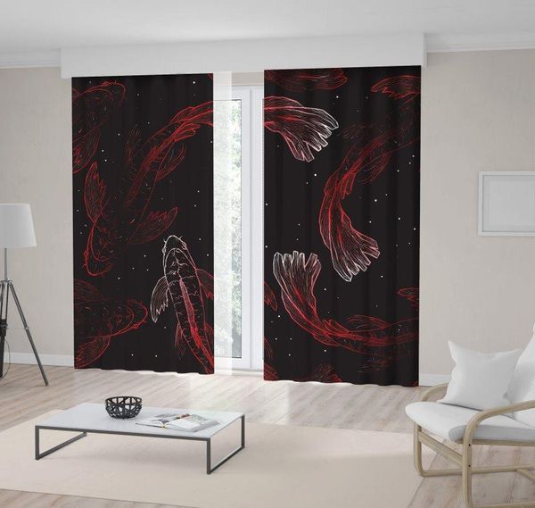 curtain & drapes japanese fish carp koi pattern in water ancient asian style artwork black red
curtain & drapes japanese fish carp koi pattern in water ancient asian style artwork black red