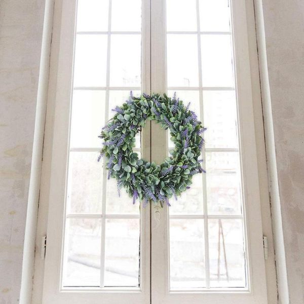 decorative flowers & wreaths artificial wreath door 40cm lavender spring home for wedding front hanging decor wall v0v9
decorative flowers & wreaths artificial wreath door 40cm lavender spring home for wedding front hanging decor wall v0v9