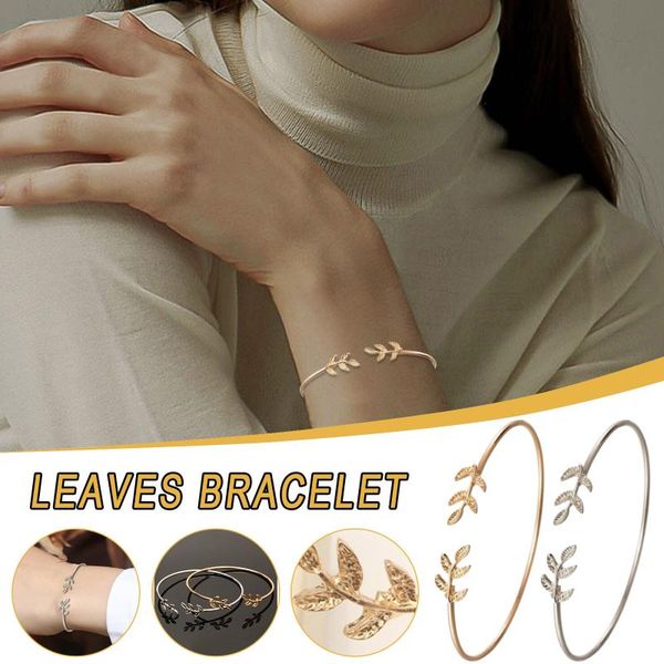 bangle 2021 summer fashion leaf opening bracelet for women girl accessories jewelry wholesale, Black
bangle 2021 summer fashion leaf opening bracelet for women girl accessories jewelry wholesale, Black