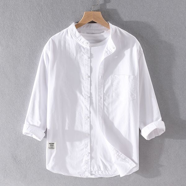 2021 new three-quarter sleeve oxford cotton summer white shirts for men stand collar comfortable shirt mens chemise overhemd 07j8
2021 new three-quarter sleeve oxford cotton summer white shirts for men stand collar comfortable shirt mens chemise overhemd 07j8