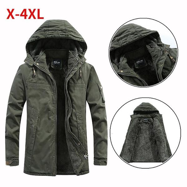 men's jackets 2021 winter warm thick parkas jacket men cotton casual big size coat brand loose cargo hat, Black;brown
men's jackets 2021 winter warm thick parkas jacket men cotton casual big size coat brand loose cargo hat, Black;brown
