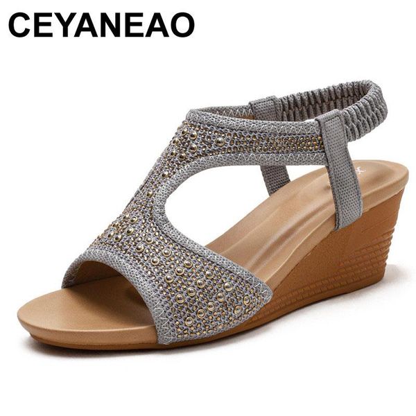 sandals ceyaneao women 2021 open toe 5cm wedge heels zip soft bohemian flower stylish multi colors big size 36-42, Black
sandals ceyaneao women 2021 open toe 5cm wedge heels zip soft bohemian flower stylish multi colors big size 36-42, Black