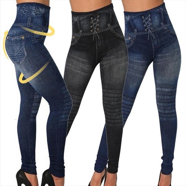 fashion jeans pants with womens legging pockets jean skinny stretchy slim, Black