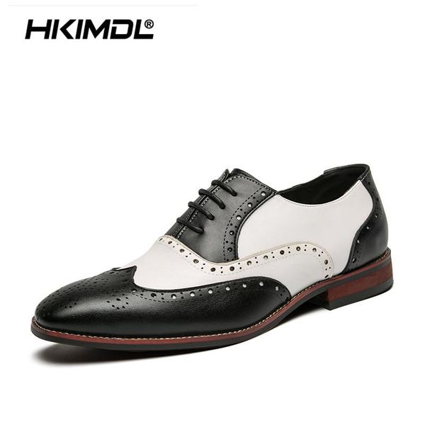dress shoes hkimdl men genuine wingtip leather oxford pointed toe lace-up oxfords brogues wedding business platform, Black
dress shoes hkimdl men genuine wingtip leather oxford pointed toe lace-up oxfords brogues wedding business platform, Black