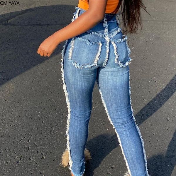 women's jeans tassel splicing denim pants women fashion high waist washed pencil ripped trousers street skinny lady, Blue
women's jeans tassel splicing denim pants women fashion high waist washed pencil ripped trousers street skinny lady, Blue