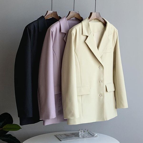 women's suits & blazers 2021 women blazer turn down collar blzaer coat feminino vintage ladies casaco for, White;black 
women's suits & blazers 2021 women blazer turn down collar blzaer coat feminino vintage ladies casaco for, White;black