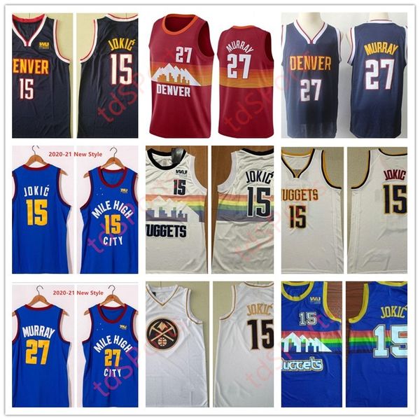 stitched men 2021 city orange rainbow jersey jamal murray basketball blue white color shirts embroidery fast shipping, Black;red
stitched men 2021 city orange rainbow jersey jamal murray basketball blue white color shirts embroidery fast shipping, Black;red
