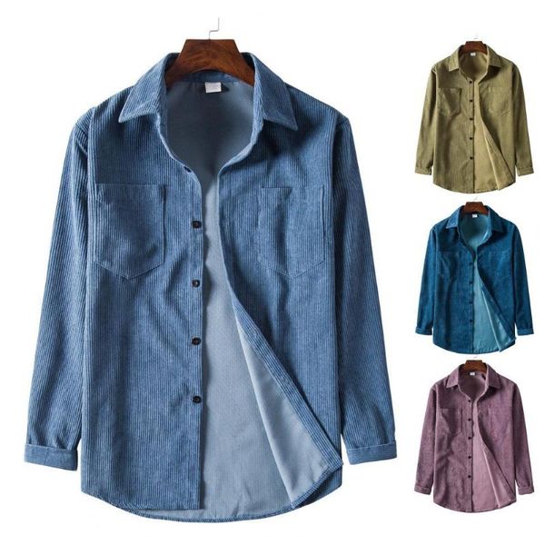 men's jackets men shirts 2021 spring autumn fashion japan style slim vintage corduroy shirt male casual loose long sleeve, Black;brown
men's jackets men shirts 2021 spring autumn fashion japan style slim vintage corduroy shirt male casual loose long sleeve, Black;brown