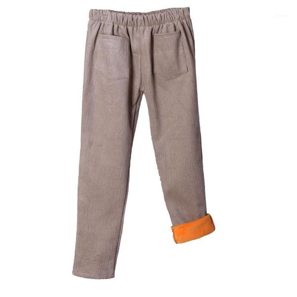 women's pants & capris casual mid waist corduroy full length velvet lining winter elastic pockets thick trousers women harem, Black;white
women's pants & capris casual mid waist corduroy full length velvet lining winter elastic pockets thick trousers women harem, Black;white