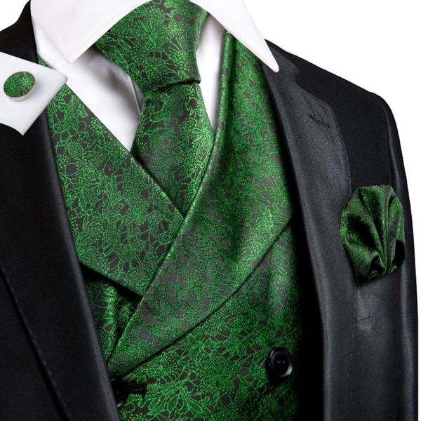 men's vests hi-tie green solid floral paisley silk men slim waistcoat necktie set for suit dress wedding 4pc vest hanky cufflink, Black;white
men's vests hi-tie green solid floral paisley silk men slim waistcoat necktie set for suit dress wedding 4pc vest hanky cufflink, Black;white