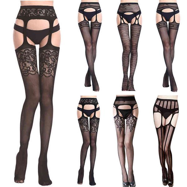 women girls female lace stockings tights sets lingerie erotic hollow out fishnet crotchless garter belt long socks elastic, Black
women girls female lace stockings tights sets lingerie erotic hollow out fishnet crotchless garter belt long socks elastic, Black