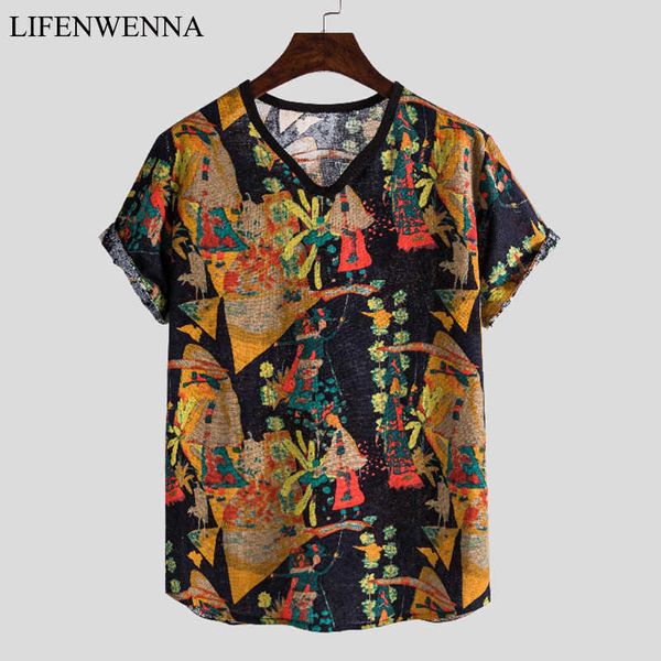 summer style men's t shirt fashion print short sleeve t shirts casual mens hawaii linen t-shirt male v neck beach tees 210528, White;black
summer style men's t shirt fashion print short sleeve t shirts casual mens hawaii linen t-shirt male v neck beach tees 210528, White;black