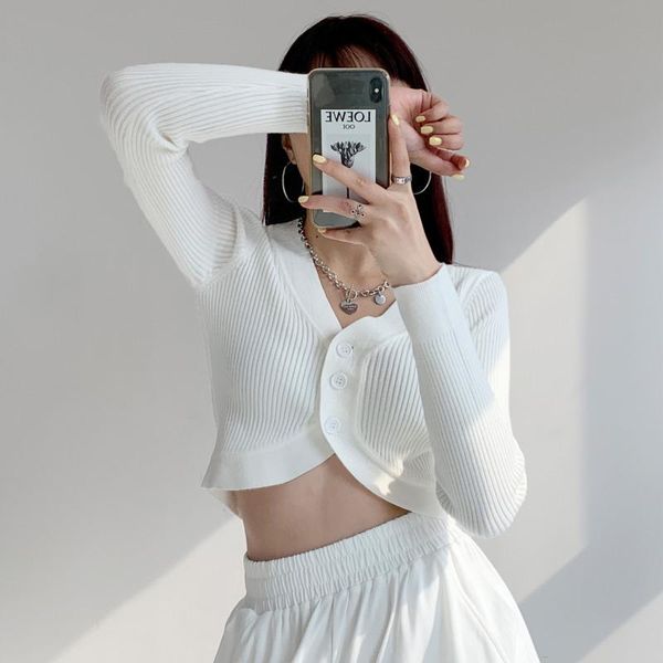 women's sweaters europe v-neck knitted high waist careful machine navel exposed sweater short full sleeve arq1, White;black
women's sweaters europe v-neck knitted high waist careful machine navel exposed sweater short full sleeve arq1, White;black