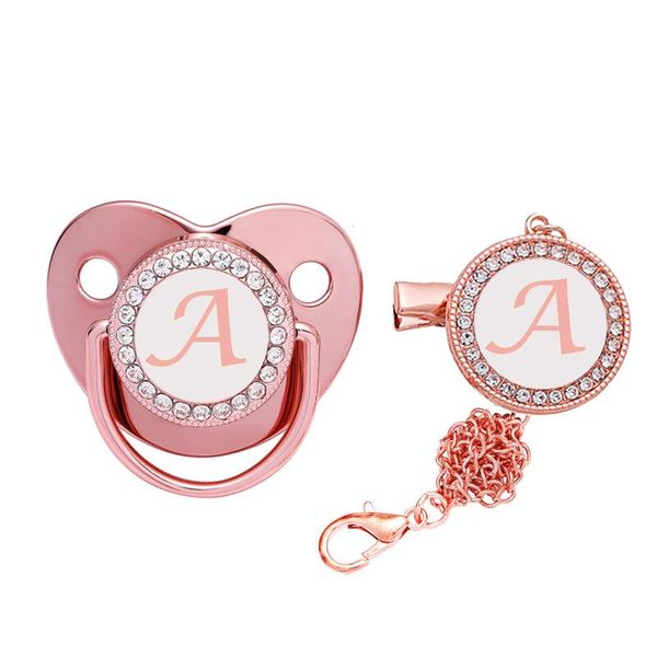 pacifiers# 26 initials luxury rose gold baby pacifier chain 0-12 months bling infant soother dummy nilpple shower gift drop
pacifiers# 26 initials luxury rose gold baby pacifier chain 0-12 months bling infant soother dummy nilpple shower gift drop