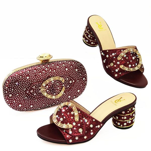dress shoes and bag set african sets red color shoe for party in women nigerian with rhinestone, Black
dress shoes and bag set african sets red color shoe for party in women nigerian with rhinestone, Black