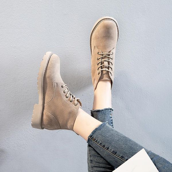 boots autumn lace up women ankle suede leather flat platform short ladies shoes winter, Black
boots autumn lace up women ankle suede leather flat platform short ladies shoes winter, Black