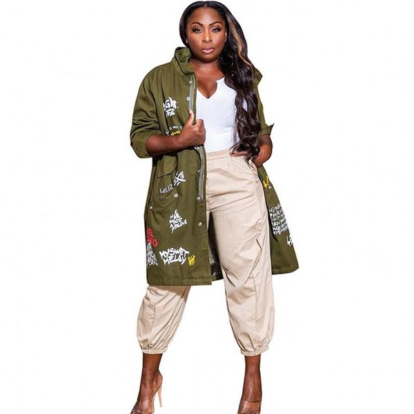 women's jackets long jacket coat women hooded full sleeve loose pocket outerwear autumn winter fashion graffiti print high street trenc, Black;brown
women's jackets long jacket coat women hooded full sleeve loose pocket outerwear autumn winter fashion graffiti print high street trenc, Black;brown