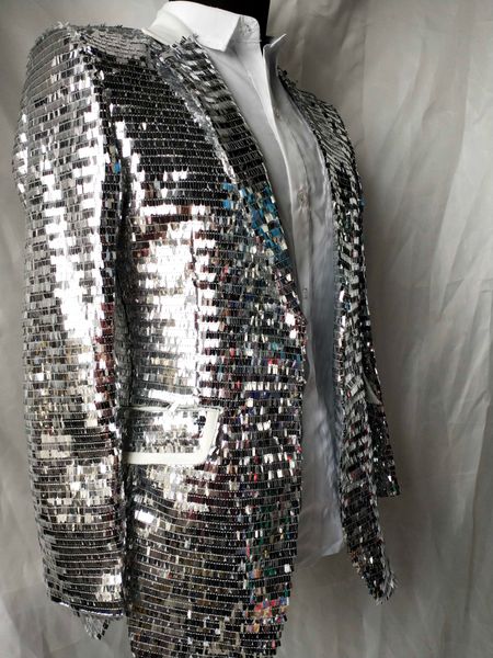 bar nightclub mens rock singer tailcoat costume silver sequins tuxedo jacket long coat host magician stage performance overcoat, Black;red
bar nightclub mens rock singer tailcoat costume silver sequins tuxedo jacket long coat host magician stage performance overcoat, Black;red